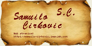 Samuilo Ćirković vizit kartica